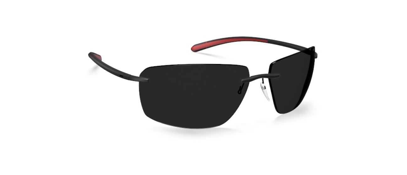 Occhiali da sole Silhouette Streamline Collection 08727 9040 colore slm pol grey forma rettangolare lenti 9040