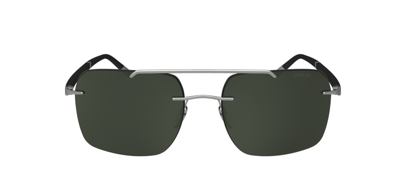 Occhiali da sole Silhouette Sun C-2 08708 6560 colore slm pol green forma aviator lenti 6560
