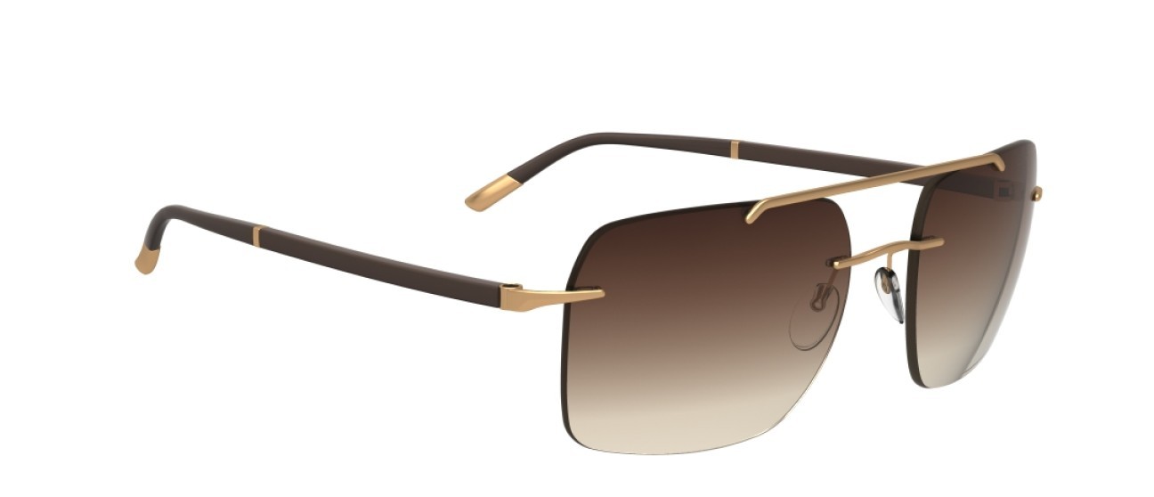 Occhiali da sole Silhouette Sun C-2 08708 7520 colore classic brown gradient forma aviator lenti 7520