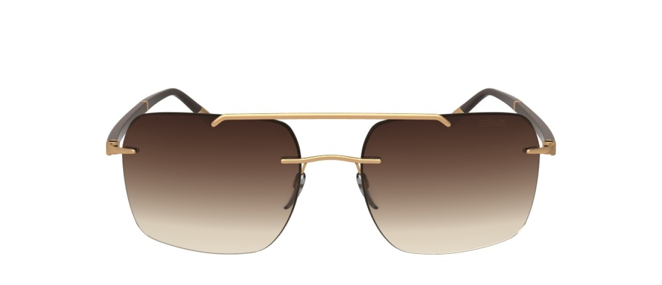 Occhiali da sole Silhouette Sun C-2 08708 7520 colore classic brown gradient forma aviator lenti 7520