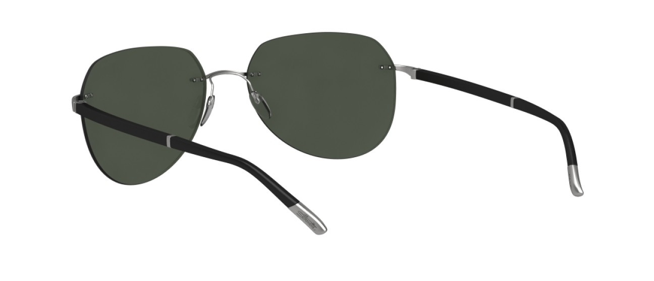 Occhiali da sole Silhouette Sun C-2 08709 6560 colore slm pol green forma aviator lenti 6560