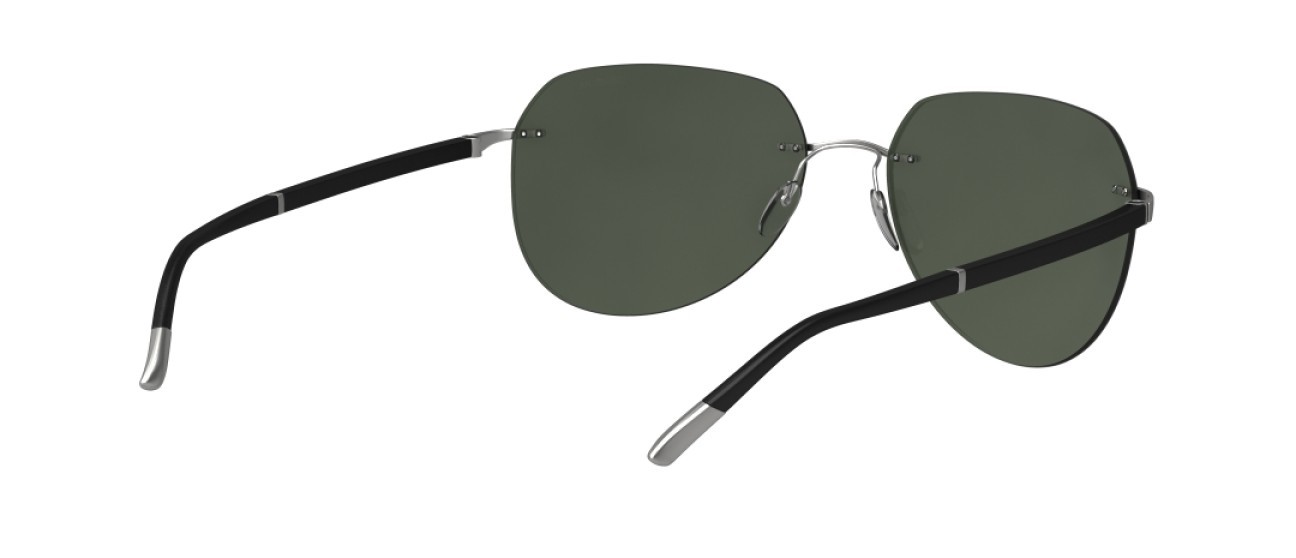 Occhiali da sole Silhouette Sun C-2 08709 6560 colore slm pol green forma aviator lenti 6560