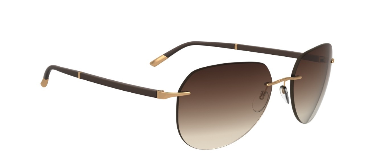 Sonnenbrillen Silhouette Sun C-2 08709 7520 farbe classic brown gradient form aviator gläser 7520