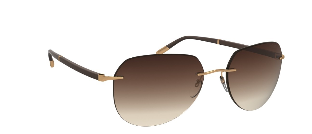 Sonnenbrillen Silhouette Sun C-2 08709 7520 farbe classic brown gradient form aviator gläser 7520
