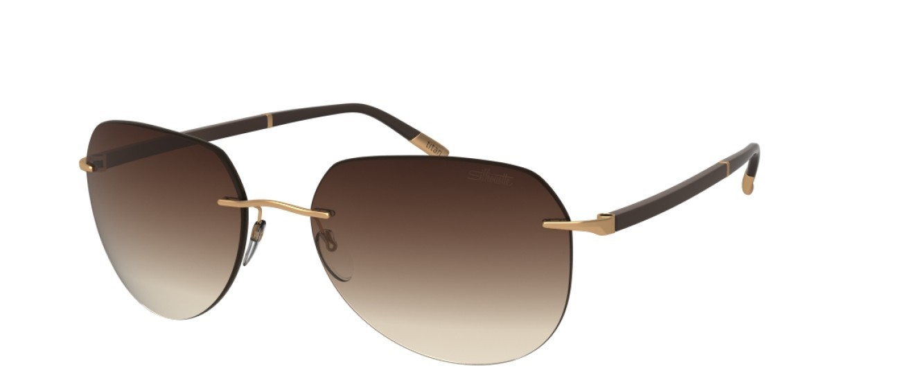 Sonnenbrillen Silhouette Sun C-2 08709 7520 farbe classic brown gradient form aviator gläser 7520