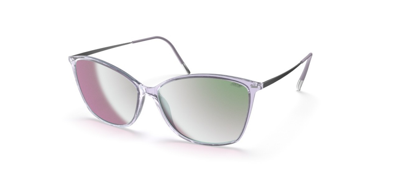 Sunglasses Silhouette Sun Lite Collection 03192 4100 color slm glossy rosé mirror shape cat eye lenses 4100