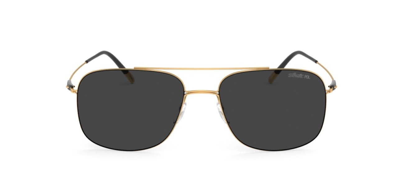 Sonnenbrillen Silhouette Titan Breeze Collection 08716 7530 farbe slm pol grey form aviator gläser 7530