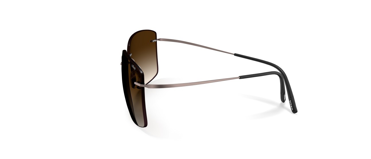 Sunglasses Silhouette TMA Collection 08741 6040 color classic brown gradient shape rectangle lenses 6040