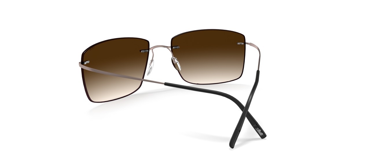 Sunglasses Silhouette TMA Collection 08741 6040 color classic brown gradient shape rectangle lenses 6040