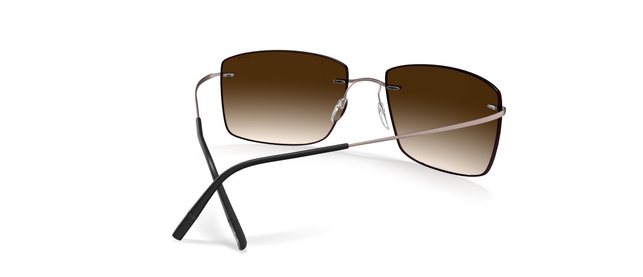 Sunglasses Silhouette TMA Collection 08741 6040 color classic brown gradient shape rectangle lenses 6040