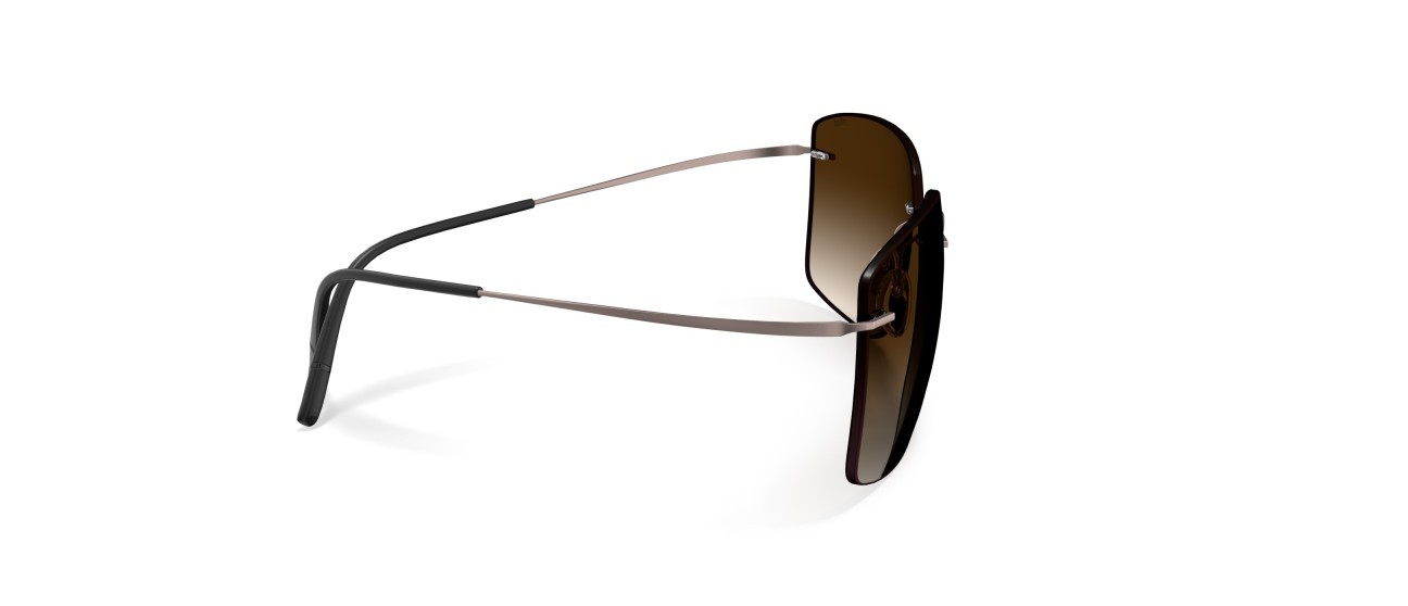 Sunglasses Silhouette TMA Collection 08741 6040 color classic brown gradient shape rectangle lenses 6040