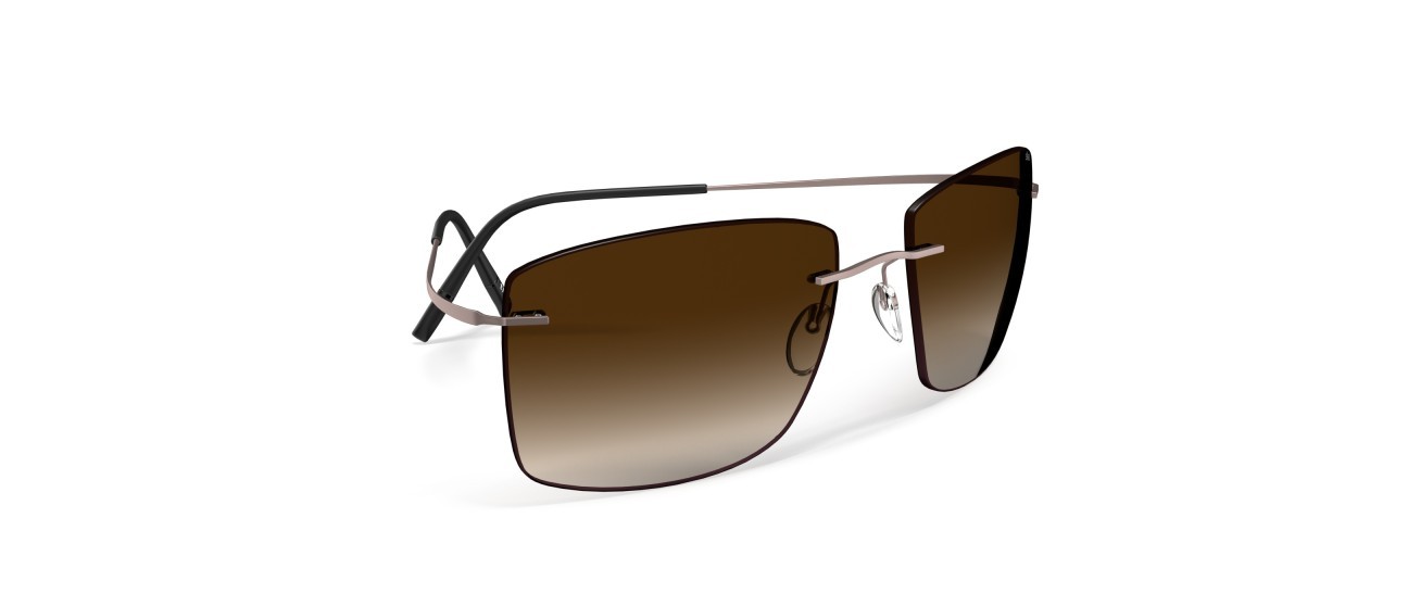 Sunglasses Silhouette TMA Collection 08741 6040 color classic brown gradient shape rectangle lenses 6040