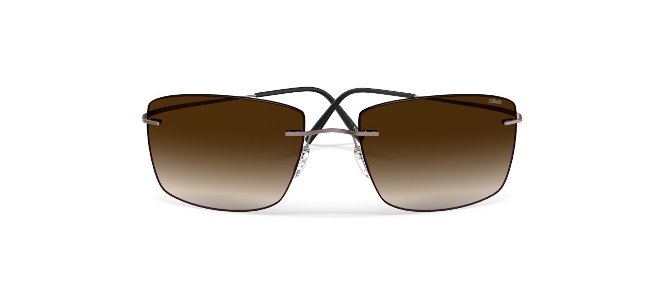 Sunglasses Silhouette TMA Collection 08741 6040 color classic brown gradient shape rectangle lenses 6040