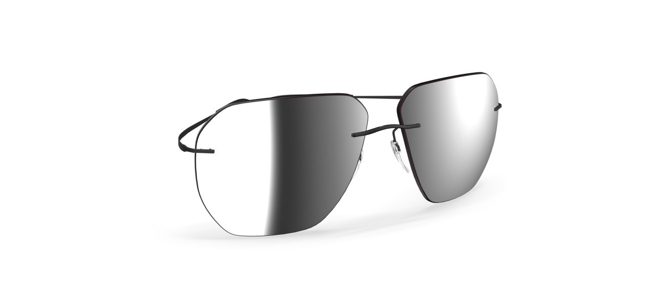 Sunglasses Silhouette TMA Collection 08743 9140 color slm silver mirror gradient shape aviator lenses 9140