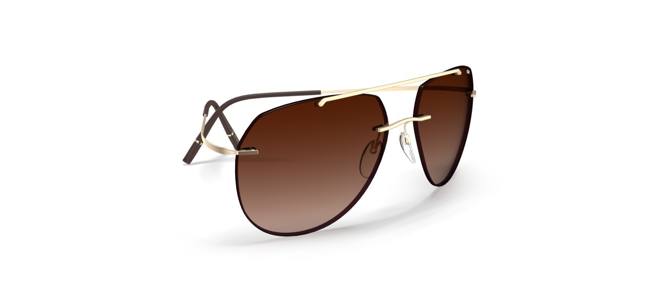 Sunglasses Silhouette TMA Collection 08744 7731 color slm red brown gradient shape aviator lenses 7730
