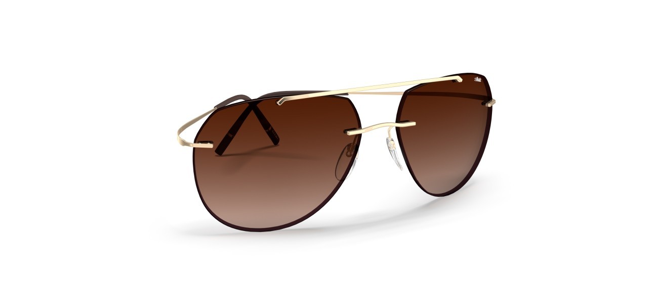 Sunglasses Silhouette TMA Collection 08744 7731 color slm red brown gradient shape aviator lenses 7730