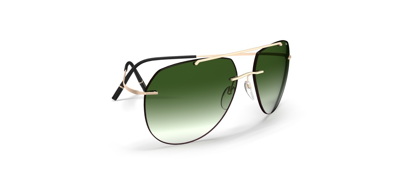 Sunglasses Silhouette TMA Collection 08744 7830 color classic green gradient shape aviator 