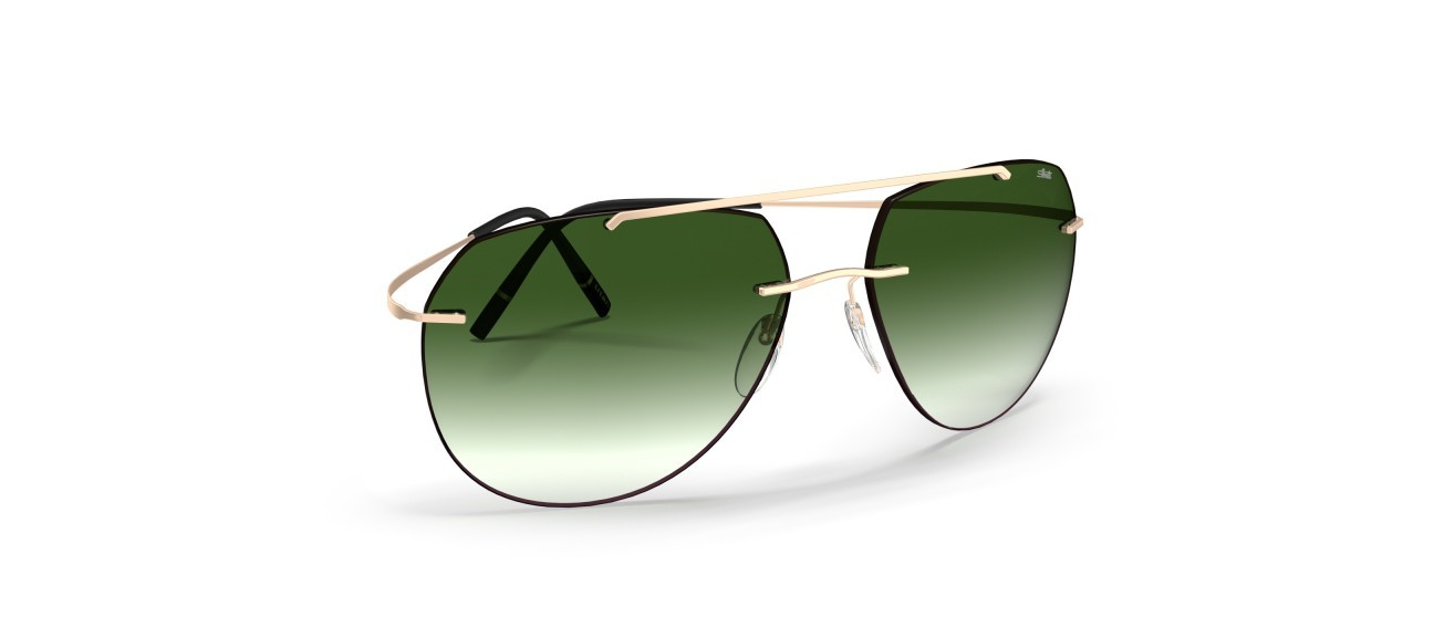 Sunglasses Silhouette TMA Collection 08744 7830 color classic green gradient shape aviator 