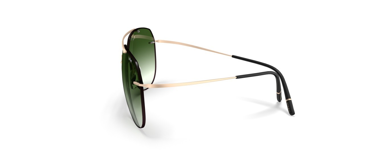 Occhiali da sole Silhouette TMA Collection 08744 7831 colore classic green gradient forma aviator 