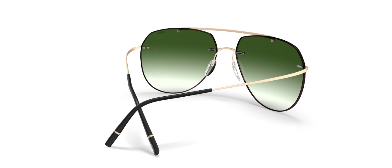 Occhiali da sole Silhouette TMA Collection 08744 7831 colore classic green gradient forma aviator 