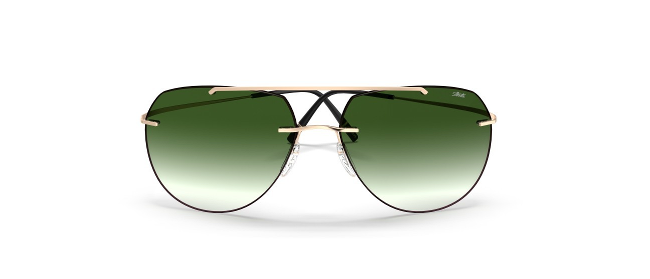 Occhiali da sole Silhouette TMA Collection 08744 7831 colore classic green gradient forma aviator 