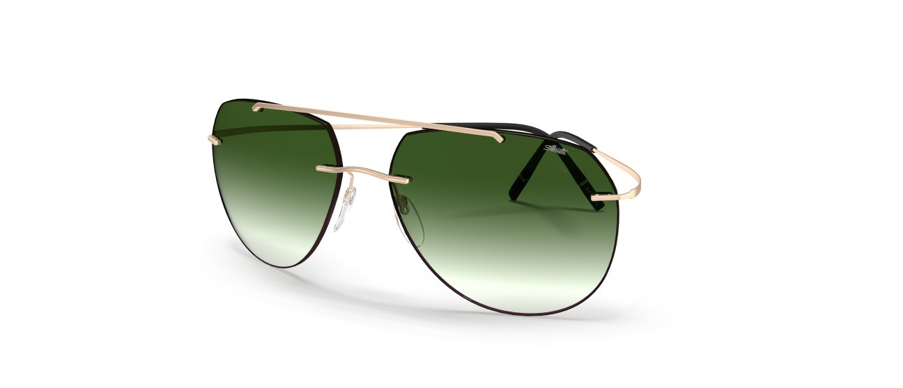 Occhiali da sole Silhouette TMA Collection 08744 7831 colore classic green gradient forma aviator 