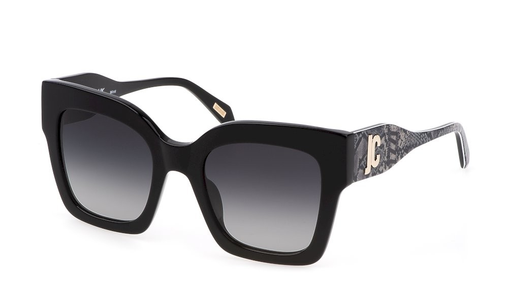 Sunglasses Just Cavalli SJC019 (0700) color nero lucido lenses smoke grad.