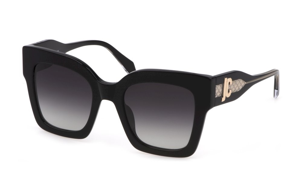 Sunglasses Just Cavalli SJC019V (0700) color nero lucido lenses smoke grad.