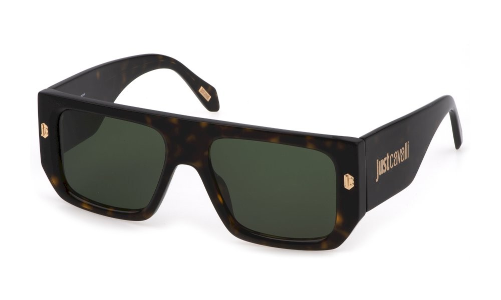 Sonnenbrillen Just Cavalli SJC022 (0722) farbe avana scura lucida gläser green 