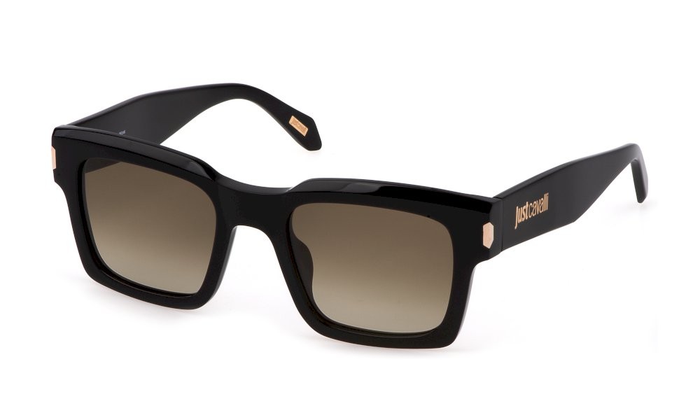 Sonnenbrillen Just Cavalli SJC026 (0700) farbe nero lucido gläser brown grad.