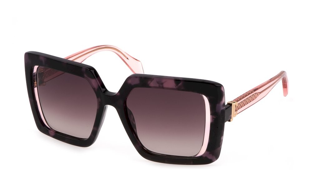 Sunglasses Just Cavalli SJC027 (09SJ) color avana viola lucida lenses brown grad.