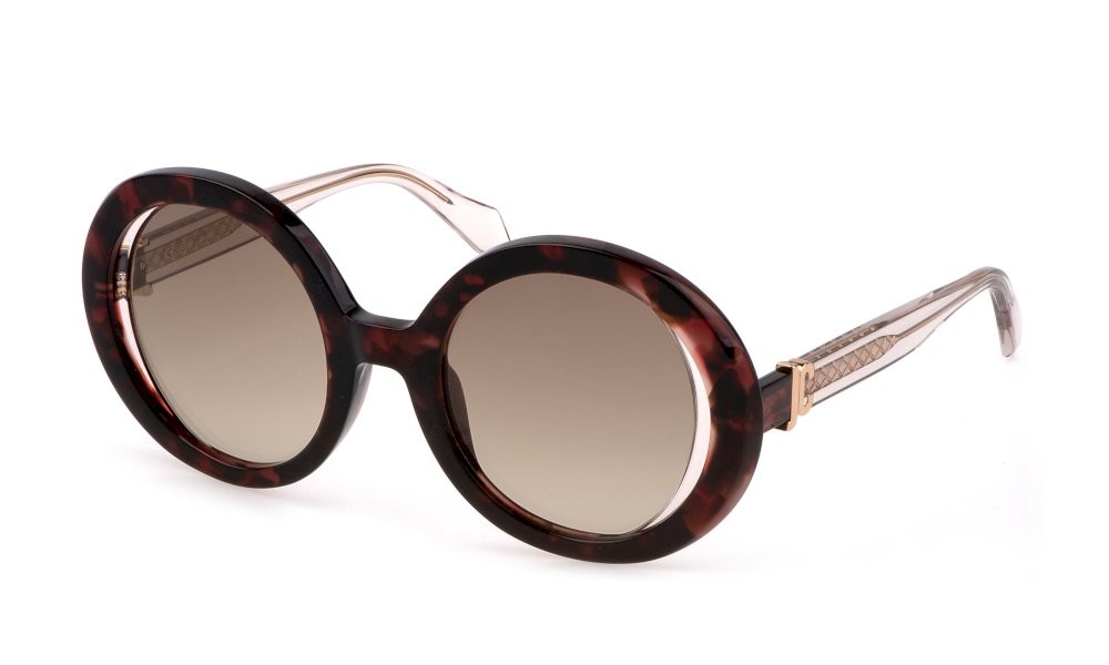 Sonnenbrillen Just Cavalli SJC028 (09JC) farbe avana rossa lucido gläser brown grad.