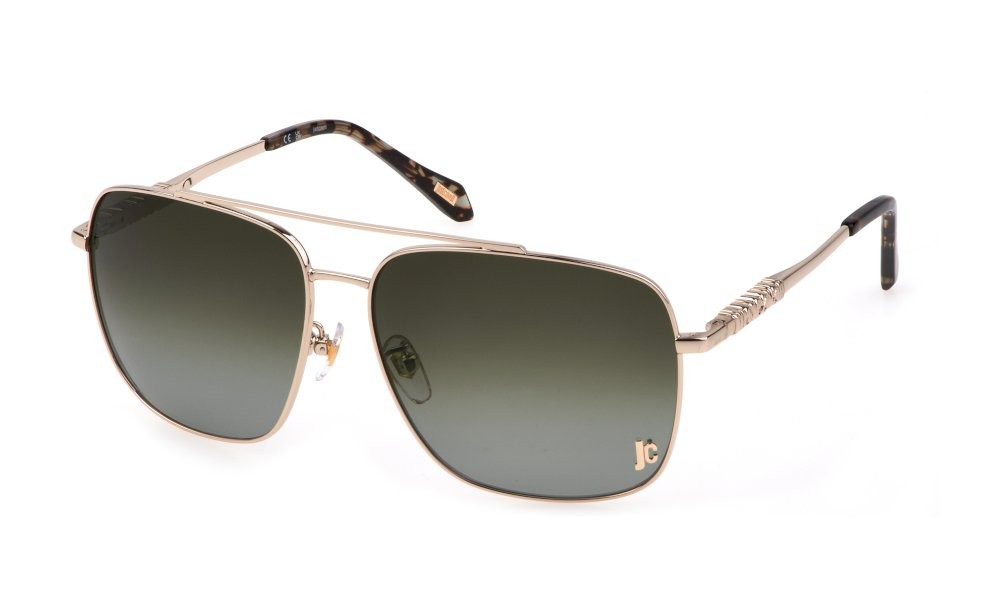 Sonnenbrillen Just Cavalli SJC030 (0493) farbe oro chiaro lucido c/parti opache gläser brown gradient