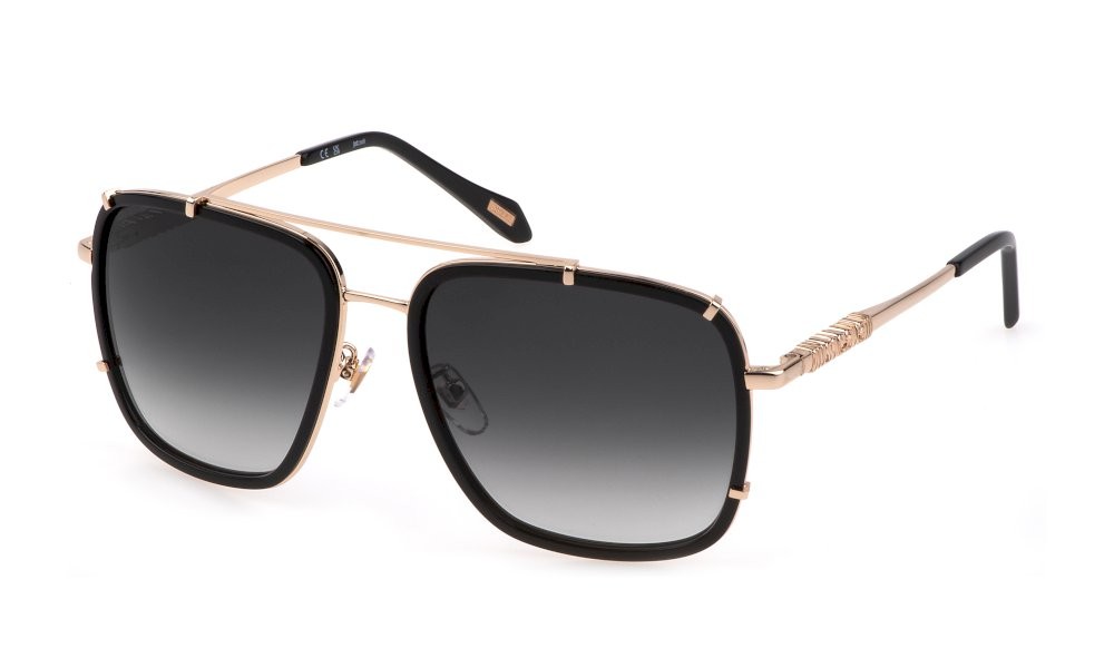 Sunglasses Just Cavalli SJC030V (0700) color nero lucido lenses smoke gradient