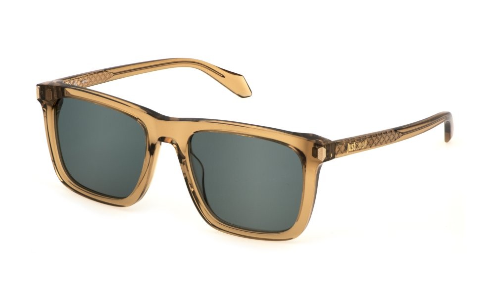 Sonnenbrillen Just Cavalli SJC035 (0913) farbe beige trasparente lucido gläser grey - green