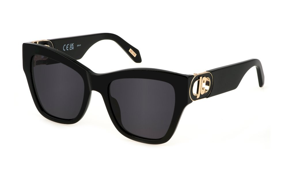 Sunglasses Just Cavalli SJC037 (0700) color nero lucido lenses smoke 