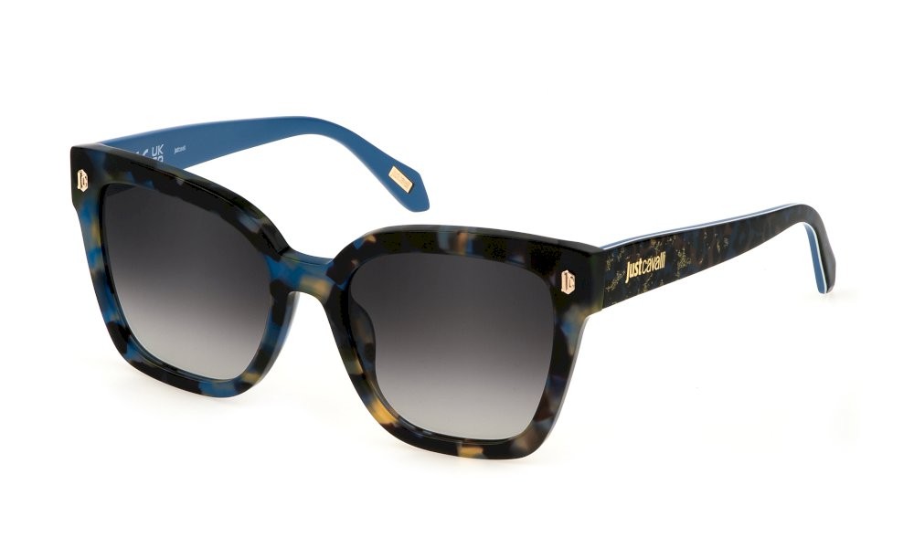 Sonnenbrillen Just Cavalli SJC044 (09UV) farbe avana marrone/blu gläser smoke gradient