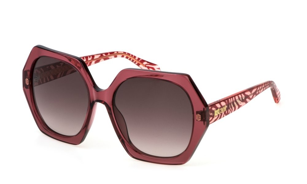 Sunglasses Just Cavalli SJC087V (01CK) color bordeaux lenses brown gradient brown