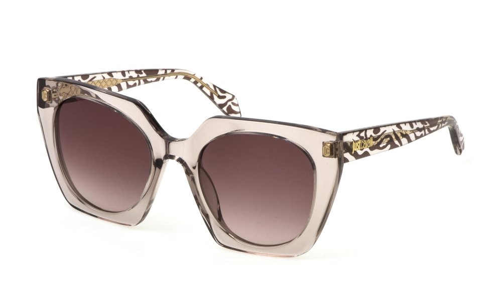 Sunglasses Just Cavalli SJC088V (07T1) color beige trasparente lenses brown gradient