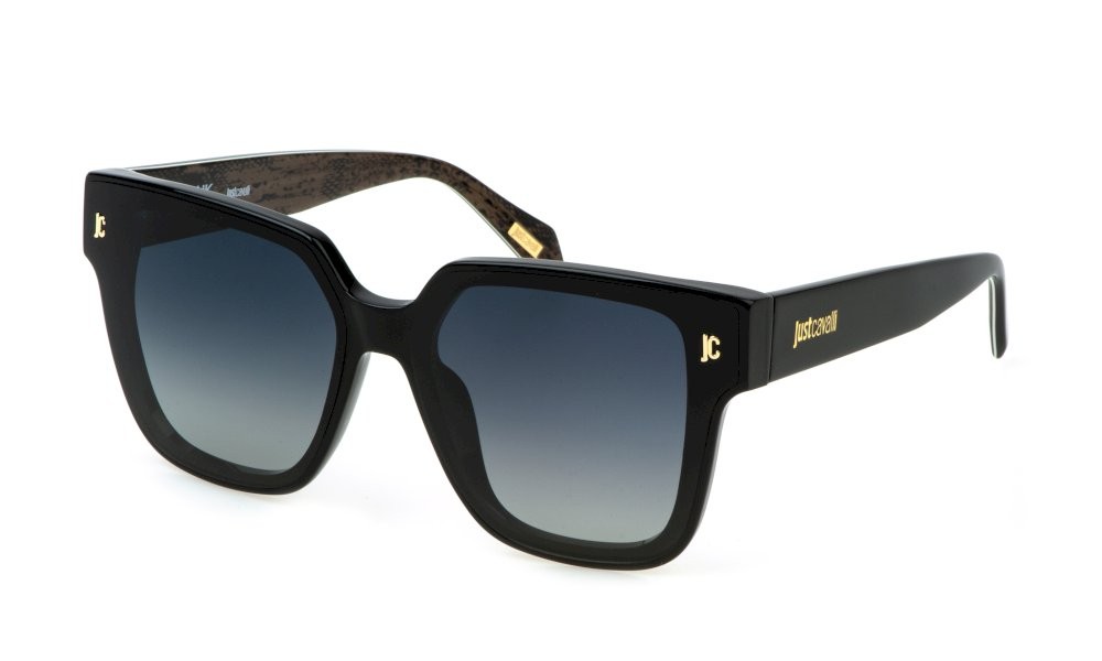 Sunglasses Just Cavalli SJC089 (0700) color nero lucido lenses smoke gradient smoke