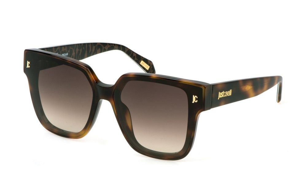 Sunglasses Just Cavalli SJC089 (0752) color avana scura lucida lenses brown gradient