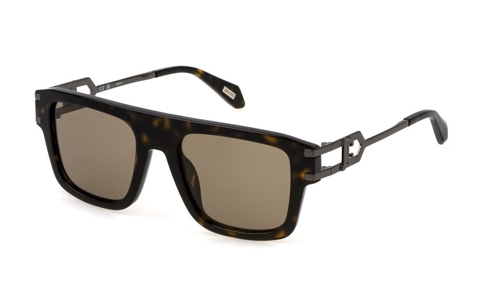 Sunglasses Just Cavalli SJC096 (0722) color avana scura lucida lenses brown