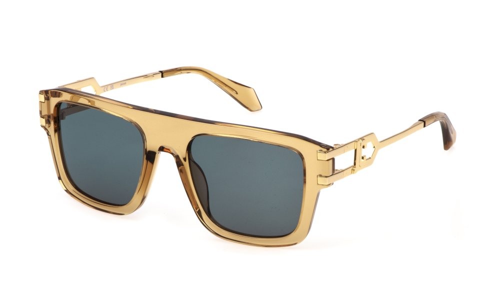 Sunglasses Just Cavalli SJC096 (0913) color beige trasparente lucido lenses grey/green