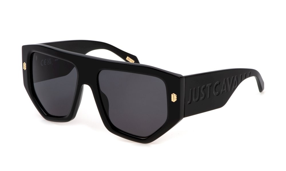 Sunglasses Just Cavalli SJC097V (0700) color nero lucido lenses smoke