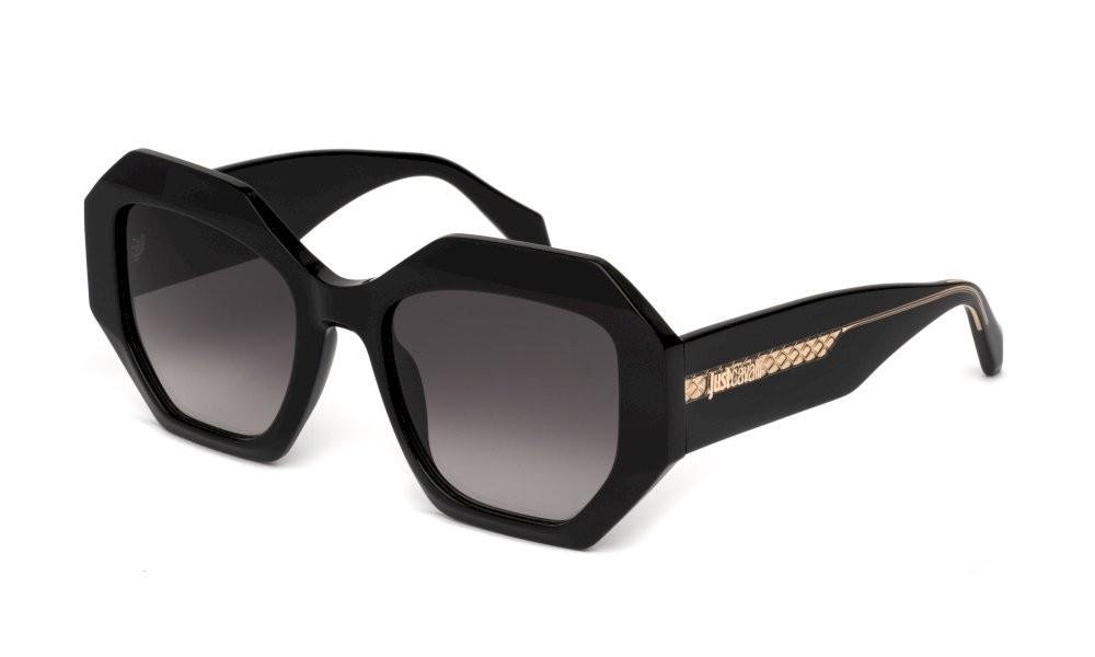 Sunglasses Just Cavalli SJC100 (0700) color nero lucido lenses smoke gradient