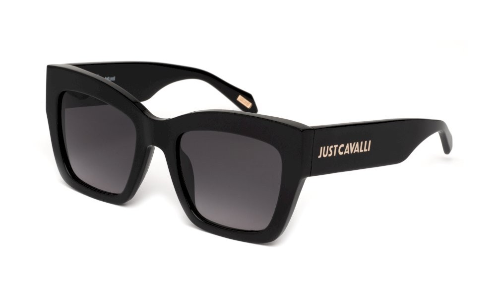 Sunglasses Just Cavalli SJC102 (0700) color nero lucido lenses smoke gradient