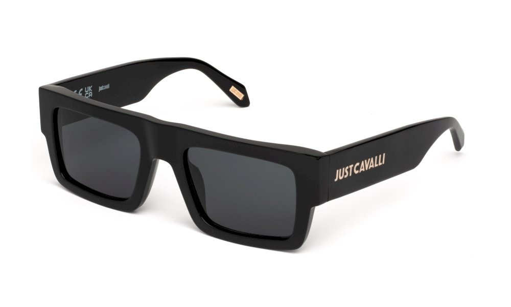Sunglasses Just Cavalli SJC103 (0700) color nero lucido lenses smoke
