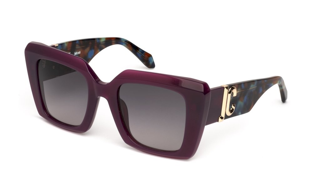 Sunglasses Just Cavalli SJC104 (06PJ) color viola opalino lucido lenses smoke gradient smoke