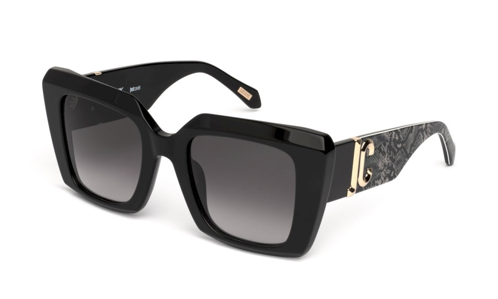 Sunglasses Just Cavalli SJC104 (0700) color nero lucido lenses smoke gradient