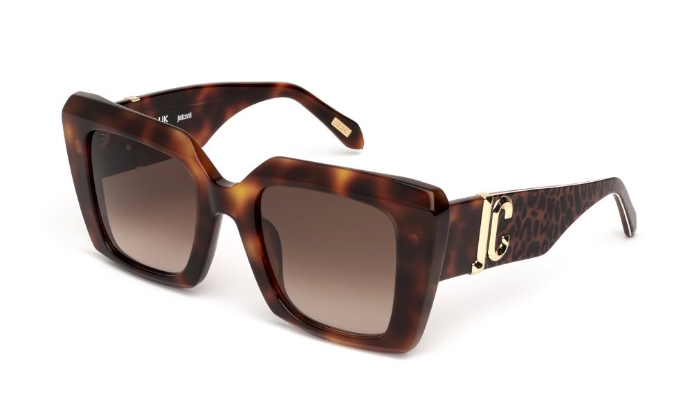 Sunglasses Just Cavalli SJC104 (0752) color avana scura lucida lenses brown gradient